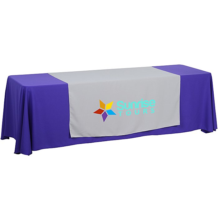 Custom Serged 8-foot Closed-Back Table Throw and Runner Kit
