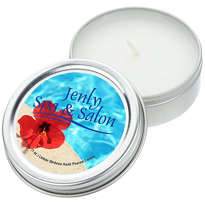 Custom Candle in Metal Tin - 1 oz. - Lemon Verbena